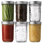 1PC Mason Jars with Lids, Wide Mouth Glass Jars for Canning, Centerpieces, Pickling, Storage, Food Meal Prep, Salad, Jam