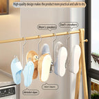 Stainless Steel Shoe Rack Hanger, Metal Hanging Shoe Organizer, Space Saving Drying Rack With Hook For Closet Rod, Silver