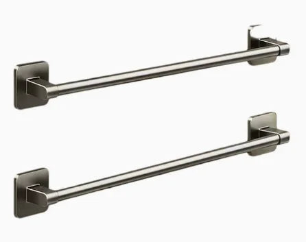 Homefish Grey White Black 40cm 30cm Punch‑Free Wall Mounted Single Pole Towel Rack Bathroom Storage Hanging Rack