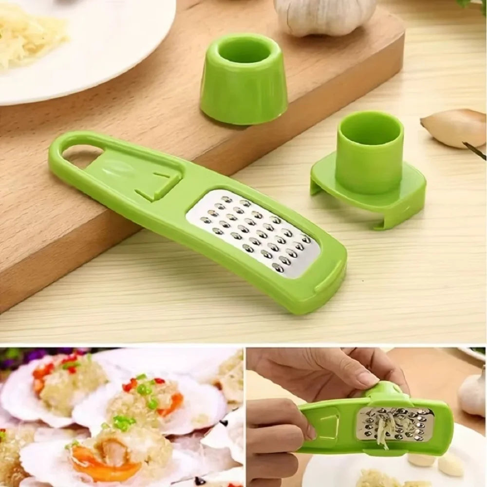 1PCS Mini Garlic Press Grinder Multi-Functional Manual Ginger Garlic Grinding Grater Cutter Garlic Peeler Kitchen Tools Gadgets