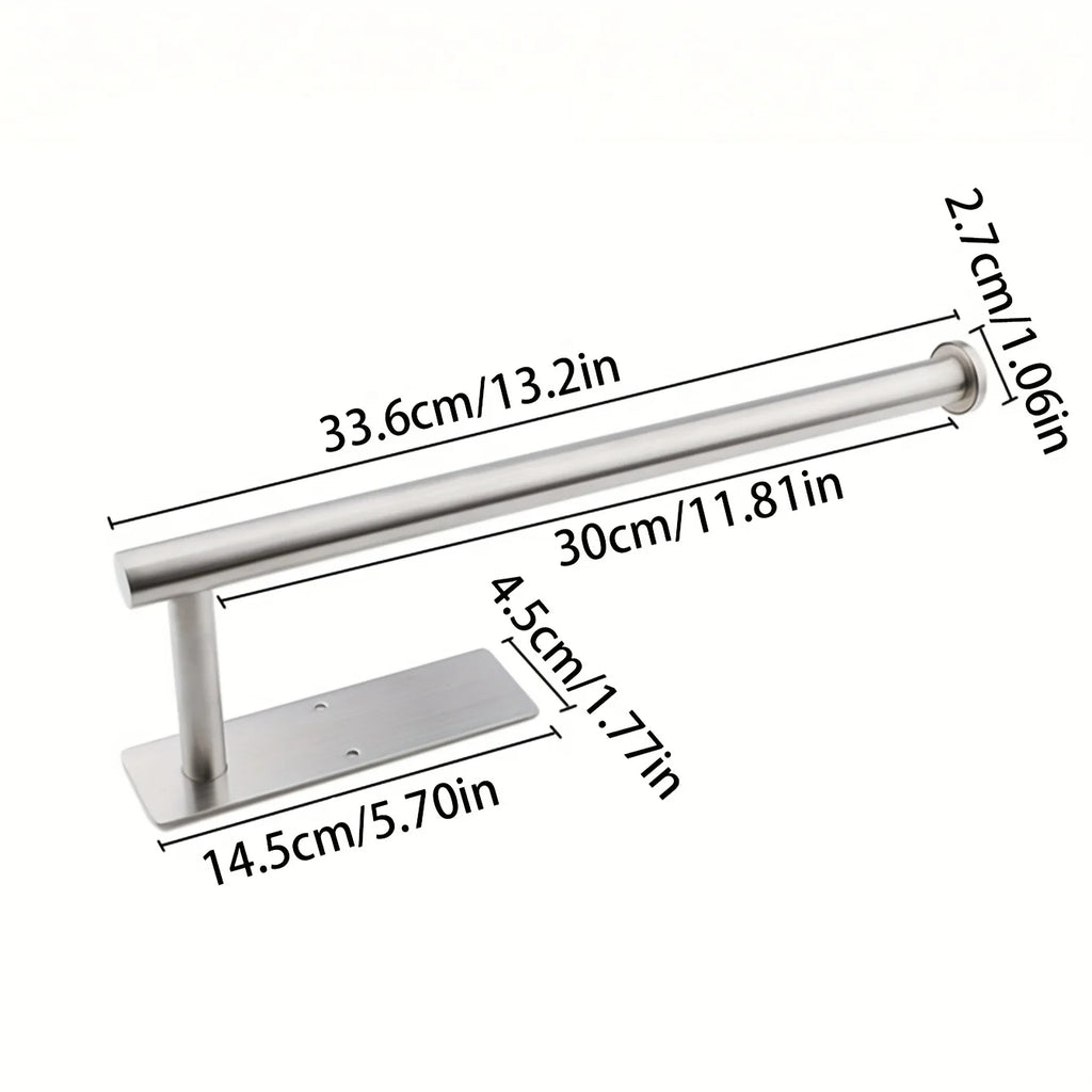 Stainless Steel Tissue Holder - Wall Mounted, Self-Adhesive Or Drilled, Easy To Install, Perfect For Kitchen And Bathroom Use