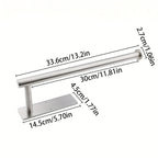 Stainless Steel Tissue Holder - Wall Mounted, Self-Adhesive Or Drilled, Easy To Install, Perfect For Kitchen And Bathroom Use
