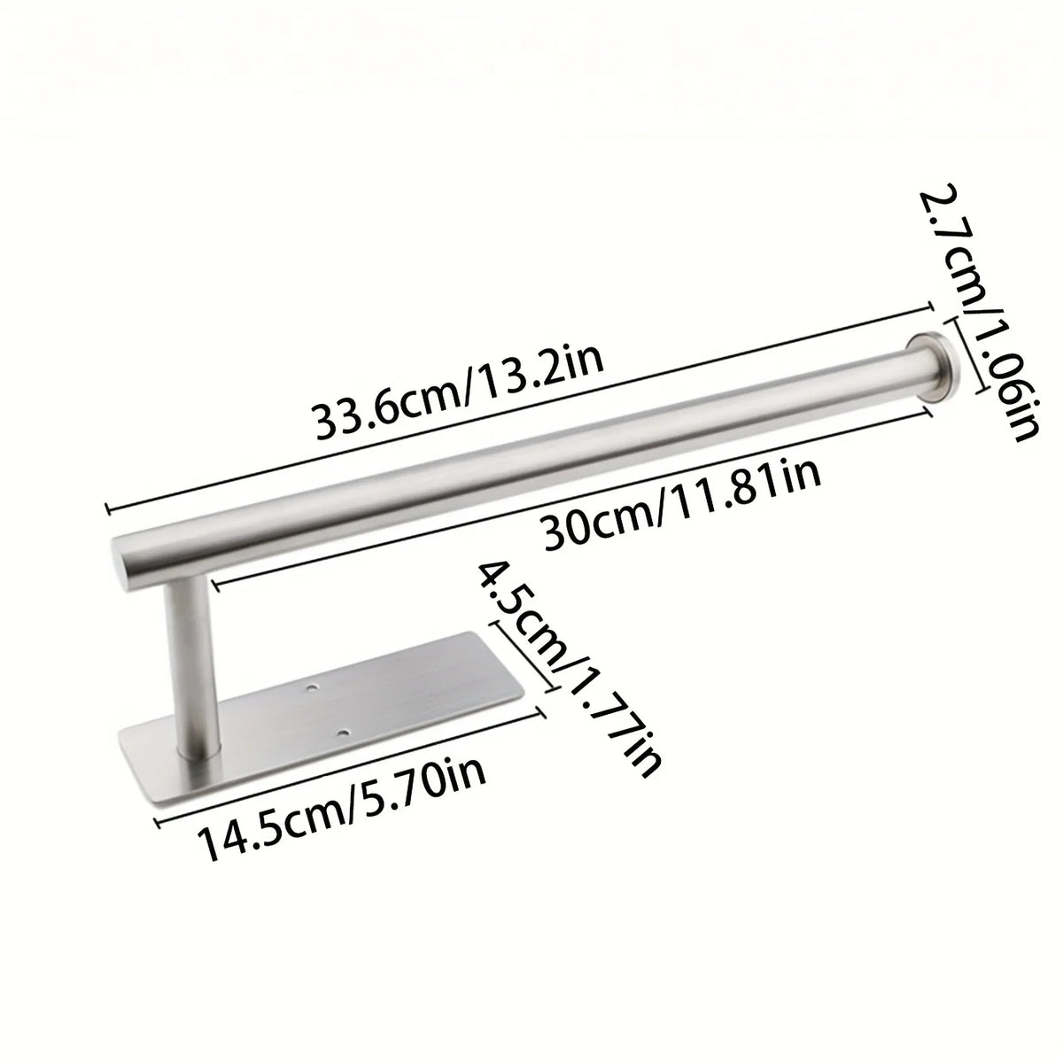 Stainless Steel Tissue Holder - Wall Mounted, Self-Adhesive Or Drilled, Easy To Install, Perfect For Kitchen And Bathroom Use