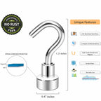 4/6/8 Pcs 30lb 0.47 inch Heavy Duty Strong Magnet Hooks for Refrigerator, Cruise Cabin, Grill, Kitchen, Garage, Office, Ceiling