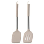 2pcs Stir Fry Spatula Steak Spatula Cooking Utensils Stainless Steel Handle Silicone Kitchenware Set Kitchen Cooking Tool Set