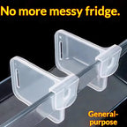 Adjustable Fridge Divider Clips Refrigerator Side Shelf Separator Space Saving Kitchen Organizer for Sauce Bottles Food Packets