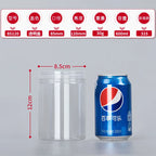1PC Plastic Packing Bottle PET Clear Empty Seal Bottle Circular Bucket Storage Biscuit Jar Food Grade Sealed Cans Tank Container