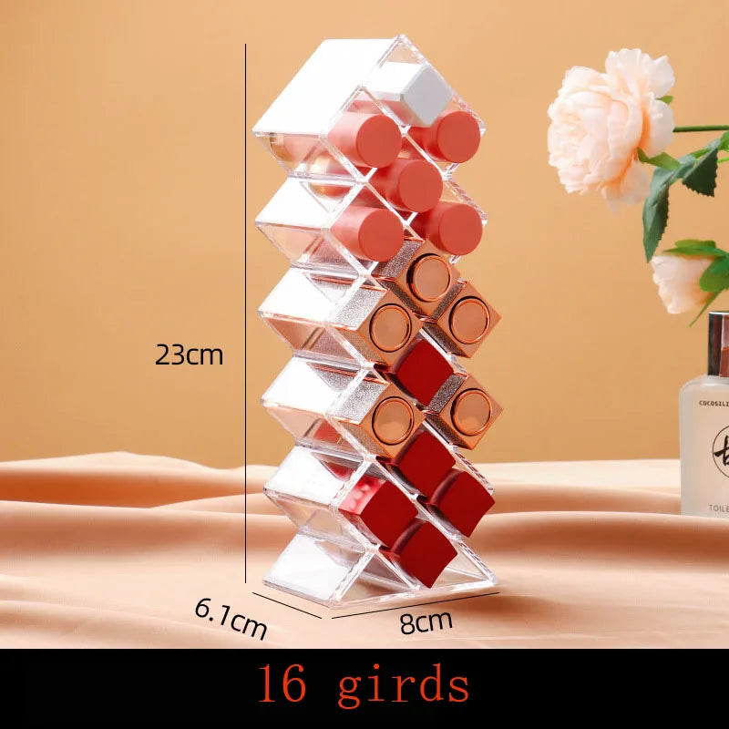 Transparent lipstick Cosmetic Makeup Acrylic Makeup Brush Tool Storage Box Case Make-up Brush Holder Table Organizer Makeup Tool