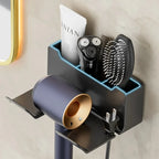 Wall Mounted Hair Dryer Holder For Dyson Bathroom Shelf Without Drilling Plastic Hair Dryer Stand Bathroom Organizer