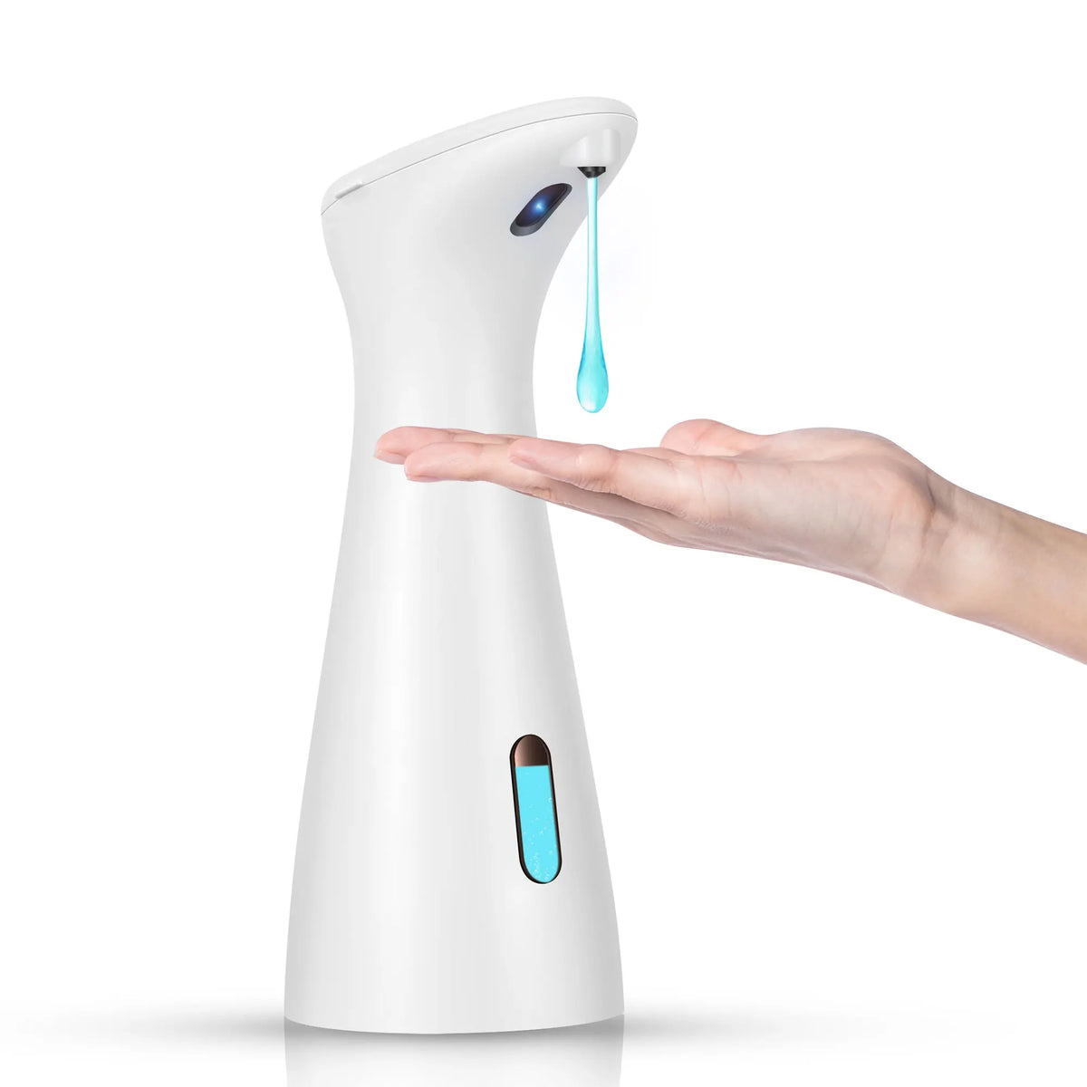Premium Waterproof ABS Smart Touch‑Free Soap Dispenser White Automatic Sensor Hand Sanitizer Device for Bathroom Kitchen Househo