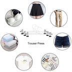 5-Pack Metal Pants Hangers with Adjustable Anti-Slip Clips