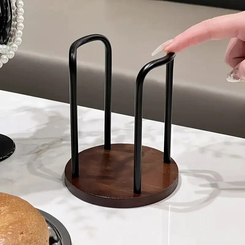 Disposable Cup Storage Holder Rack Shelf Water Tea Cups Wood Dispenser with Longer Stick Mug Display Stand Organizer Supplies