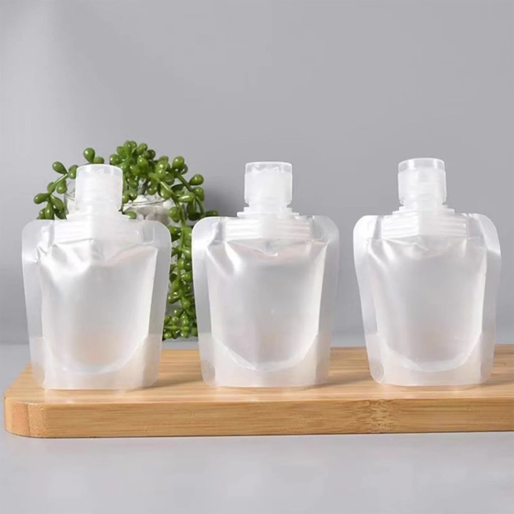 10Pcs 30/50/100ML Travel Storage Bag Portable Packaging Cosmetic Lotion Shower Gel Shampoo Leakproof Refillable Empty Bag